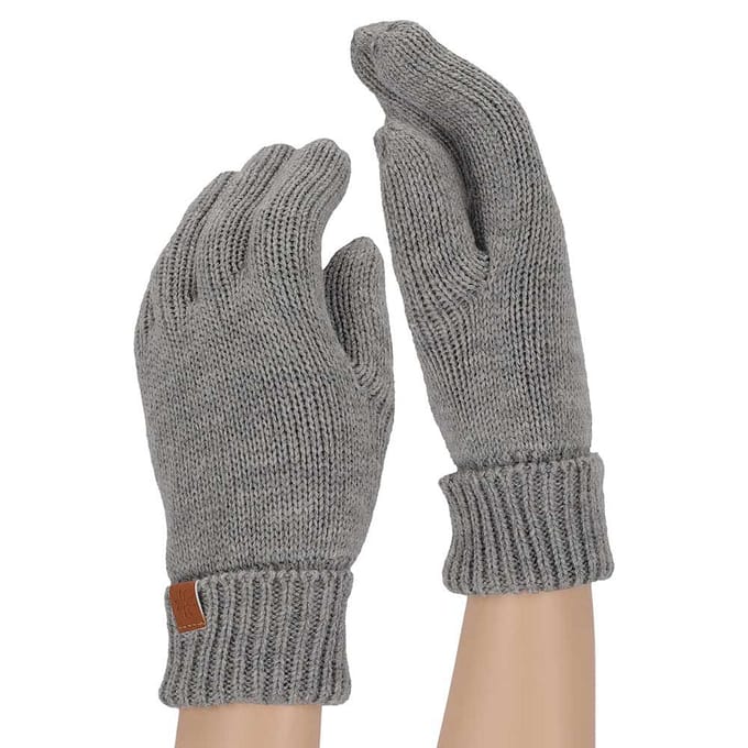 Handschoenen meisjes - Knitted - One Size - Licht Grijs