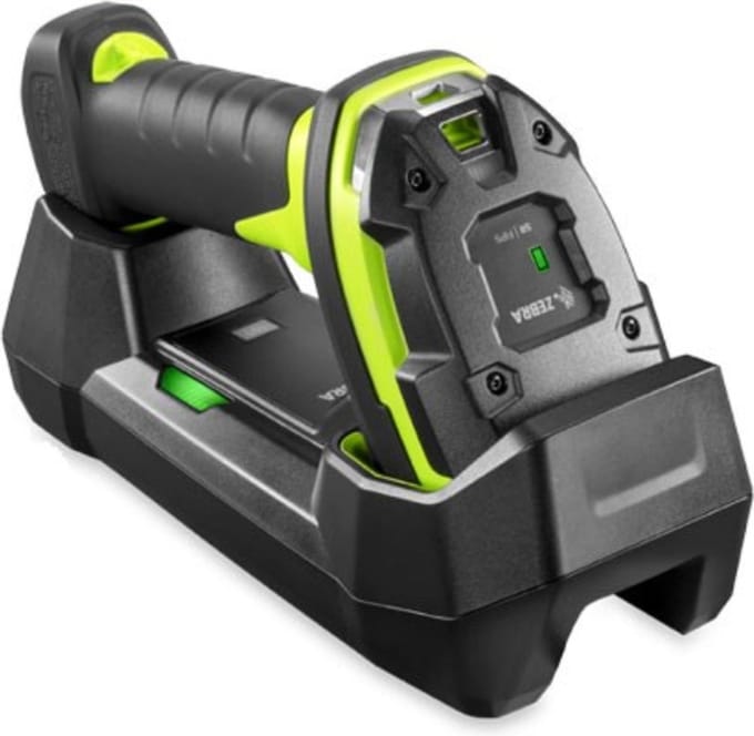 Zebra LI3678-SR, BT, 1D, SR, multi-IF, FIPS, kabel (USB), zwart, groen