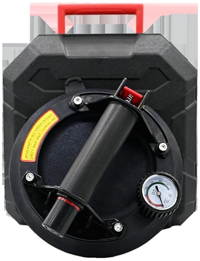 Vacuümzuignap Glasheffer - Zuignap Glaslifter - Zware Objecten Verplaatsen - Met Manometer - 20 cm - Zwart
