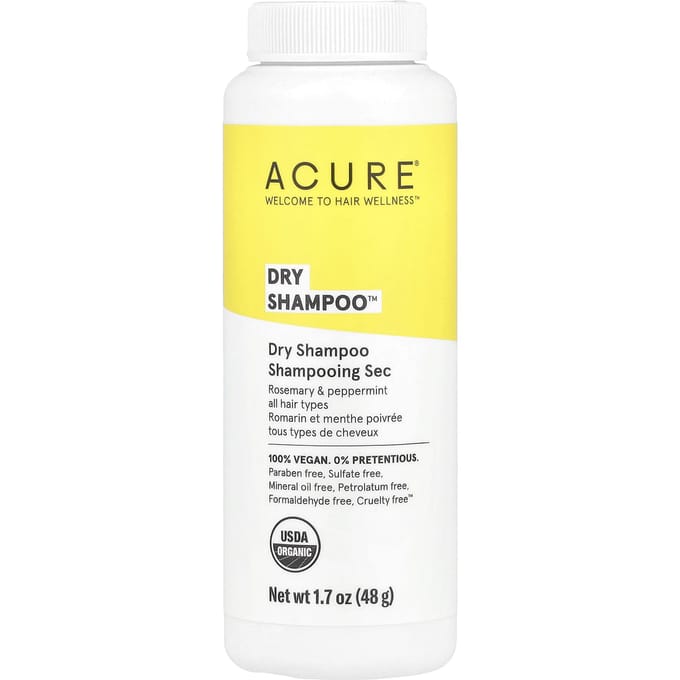 ACURE, Dry Shampoo, Rosemary & Peppermint, 1.7 oz (58 g) yellow