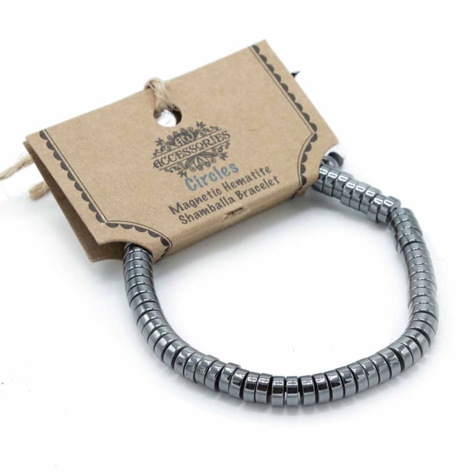 Ancient Wisdom - Armband - magnetische hematiet shamballa armband met edelstenen - multicolor - one size - boompje - cirkels - hematiet