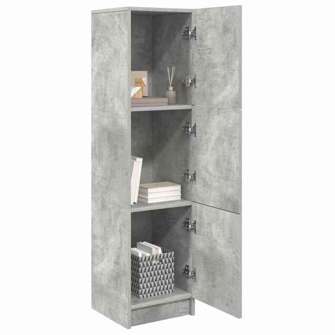 vidaXL - Highboard - Beton - Grijs - 31.5 - x - 32 - x - 122.5 - cm