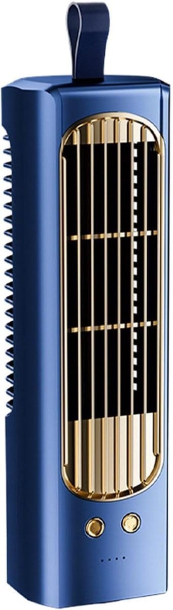 VHV - Torenventilator Draagbaar - Stille Ventilator met Handgreep - Compacte Koeling - Woonkamer/Kantoor - Blauw