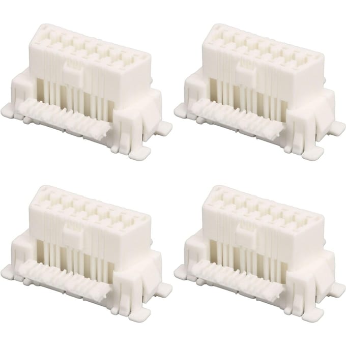 10PCS OBD2 16-pins vrouwelijke stekker kabelboom connector wit voor auto diagnostische stekker interface scanner white