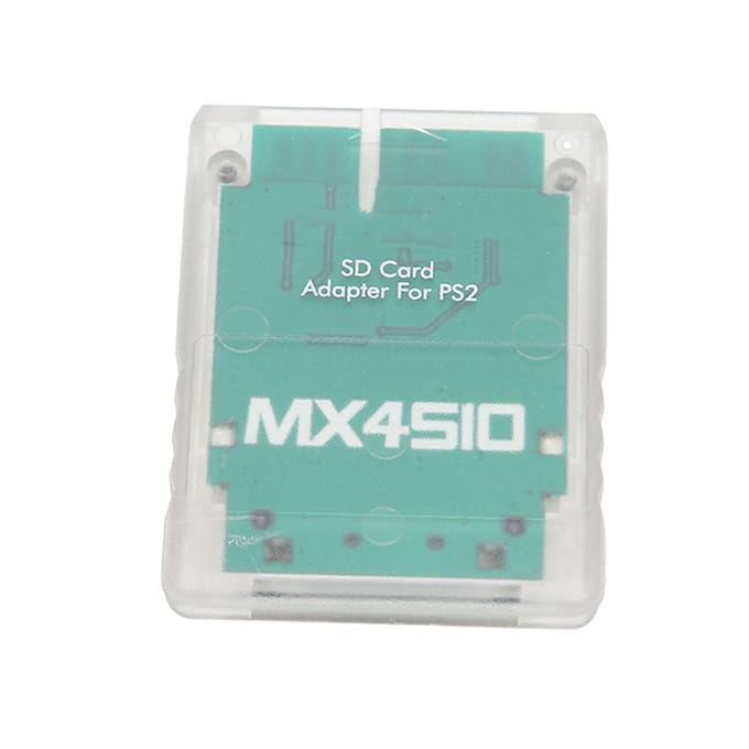 Opslagkaartadapter Transparant Plug and Play Professionele Gameconsole Geheugenkaartlezer voor PS2 white
