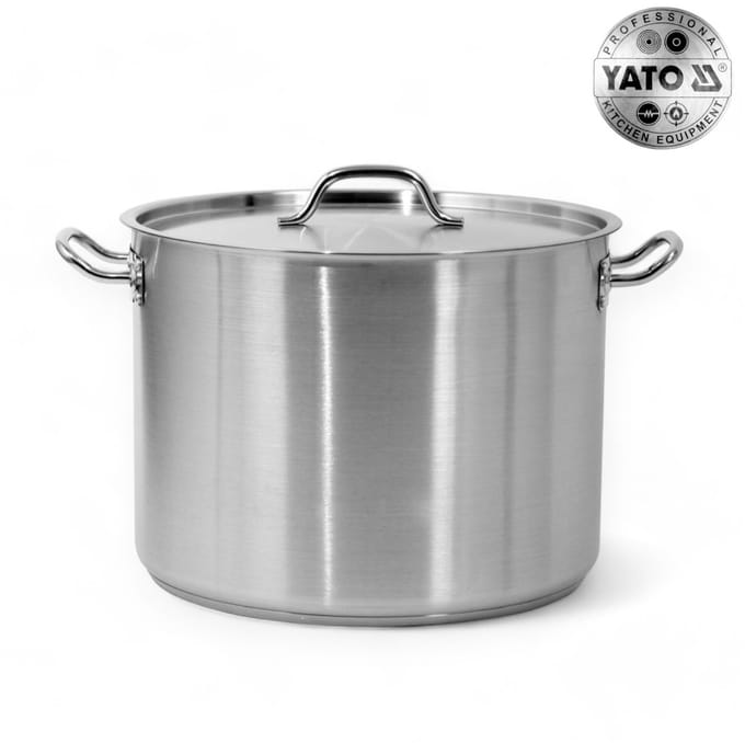 Professionele RVS Pan 50x32cm 62,8L met Deksel - Yato