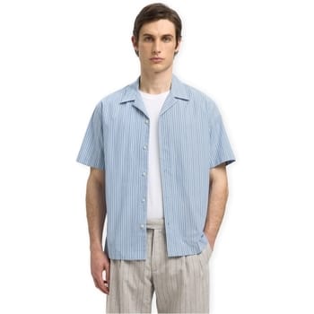 Overhemd Lange Mouw Selected Rlxholger Stripe S/S Shirt - Light Blue Stripes