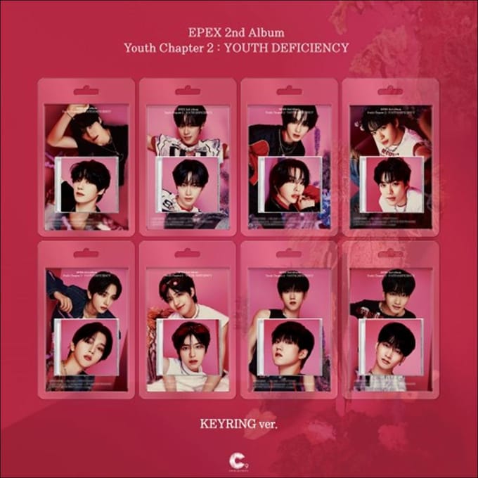 EPEX - Youth Chapter 2_YOUTH DEFICIENCY Sleutelhanger Album Random ver. 1ea black
