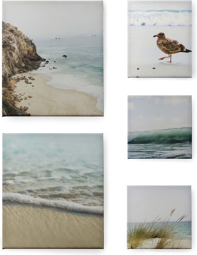 Art for the Home Uitzicht op Zee Canvas Set van 5 80x60 cm