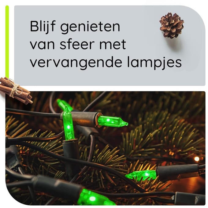 OE Lightning Reserve Kerstlampje - Groene Insteek Fitting - 2.5V/0.425W - Groen Licht