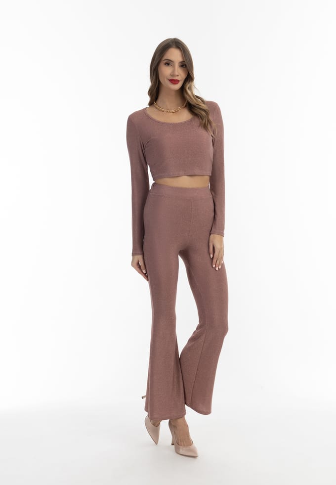 faina Cropped jerseytopje