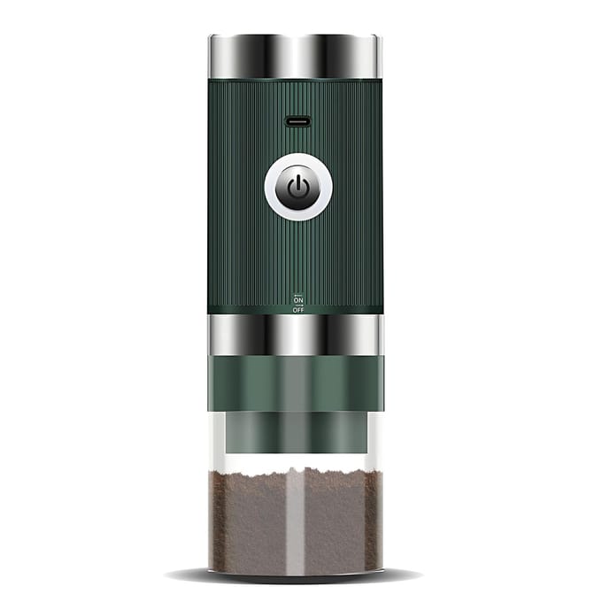 Elektrische koffiebonenmaler 5 niveaus instelbare automatische stop zwaartekracht espressomaler draagbaar groen