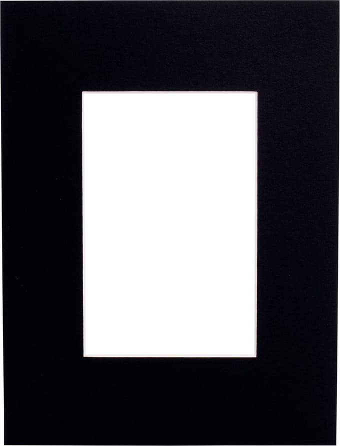 Passe-partouts 413 Zwart 20x28cm met 12x17cm uitsnede (5 stuks)
