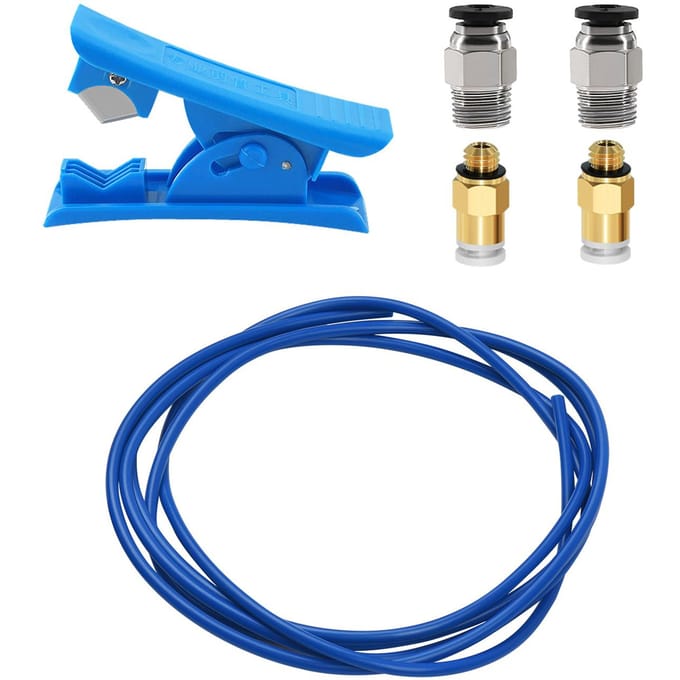 Aibecy 3D Printer Kit PTFE Slang 2 Meter voor 1.75mm Filament met PTFE Buis Snijder 2 stuks blauw