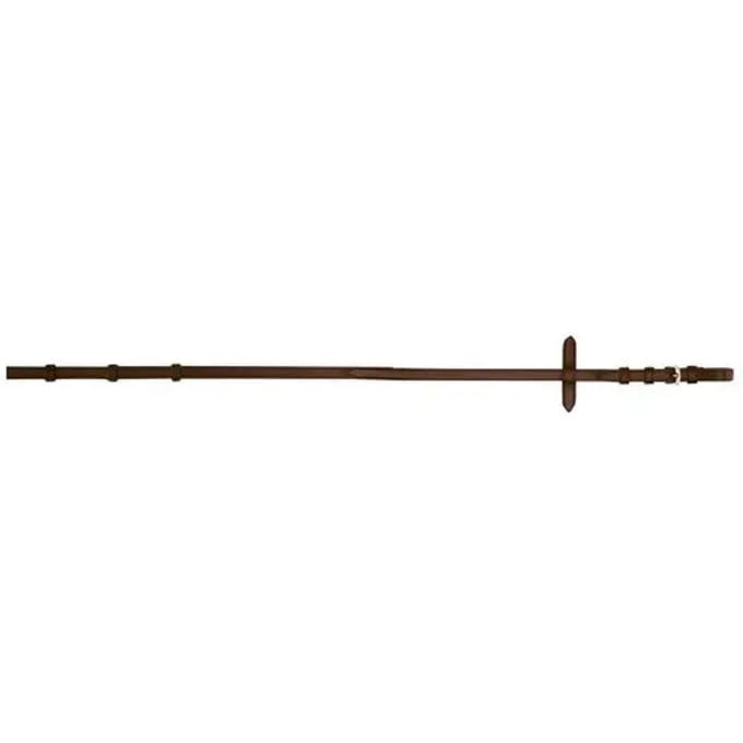 Leren/rubberen teugels met stoppers HorseGuard Classic