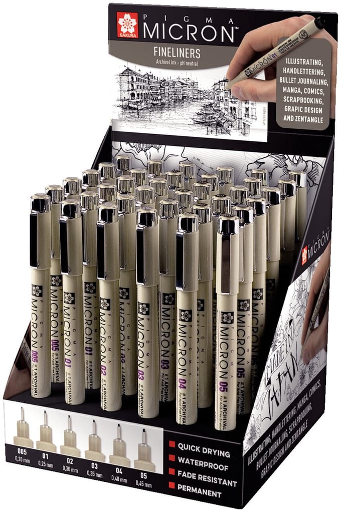 Sakura Pigma Micron Fineliner - Sneldrogende inkt - Permanent