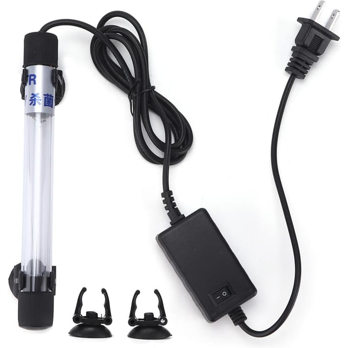 Aquarium Dompelbare Schoon Licht UV Sterilisator Groene Algen Schoon Lamp voor Vistentanks VijverUS Stekker black