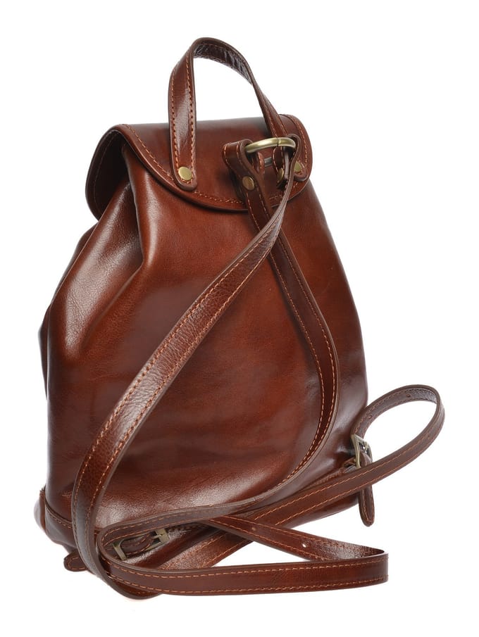 Anna Luchini Bordeauxrood Rundleer Tas