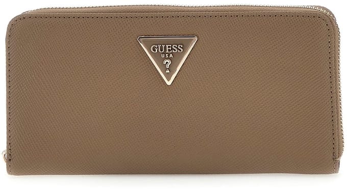 GUESS Portemonnee Laurel SLG Large Zip Around Wallet Dark Taupe Bruine