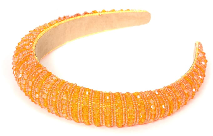 Haarband Glitter Steentjes - Oranje