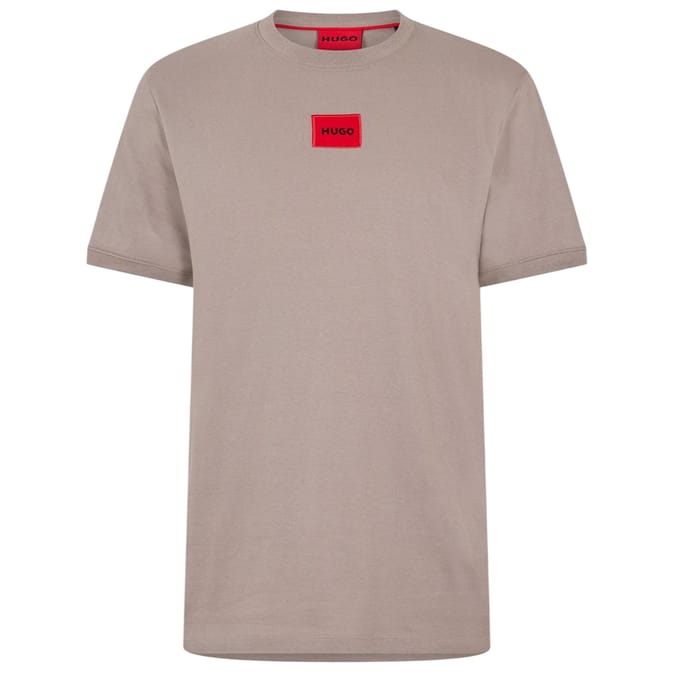Hugo Diragolino T-shirt voor heren met logo op de borst (Bruin)