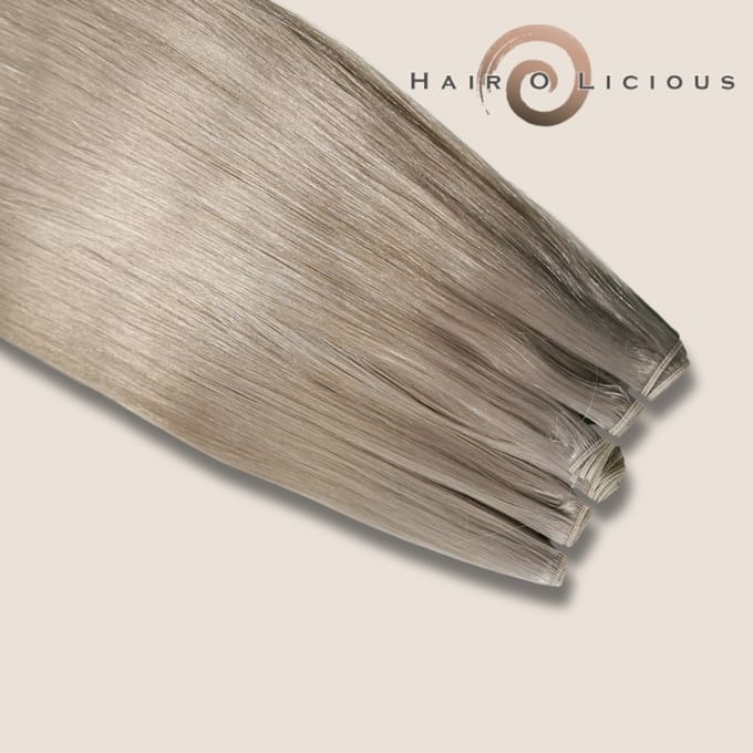 Genius Weft | Europees Haar | #Silver, Lengte-30cm/12", Gewicht-20 gram