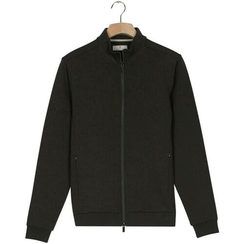 Thomas Maine Vest Sweat Cardigan Full Two Way Zip Side Pockets Donker Groen / male