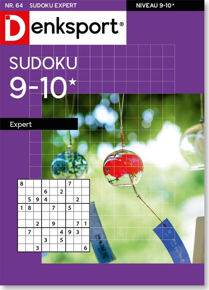 Denksport Puzzelboek Sudoku 9-10* expert, editie 64