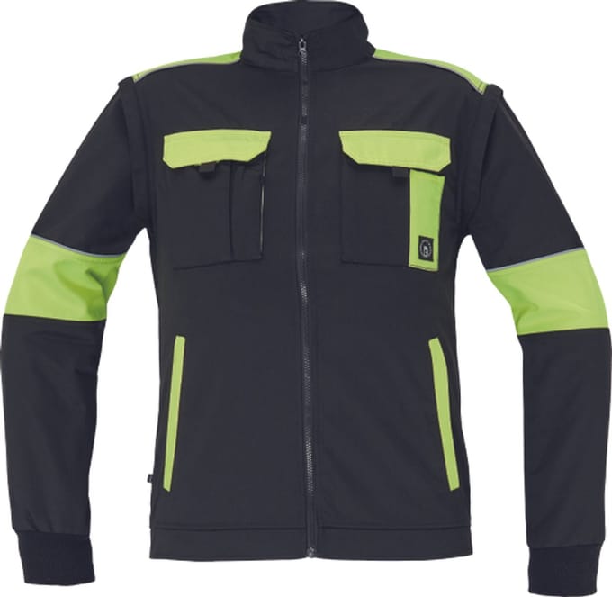 Cerva MAX VIVO werkjas 03510038 - Zwart/HV Geel - 50