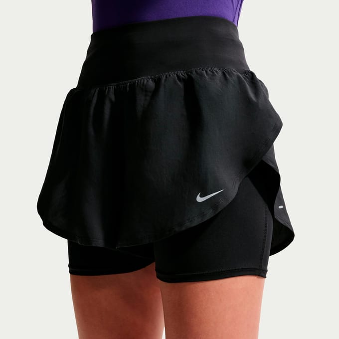 Nike Flow Hardloop short Dames Wijd Zwart M/38