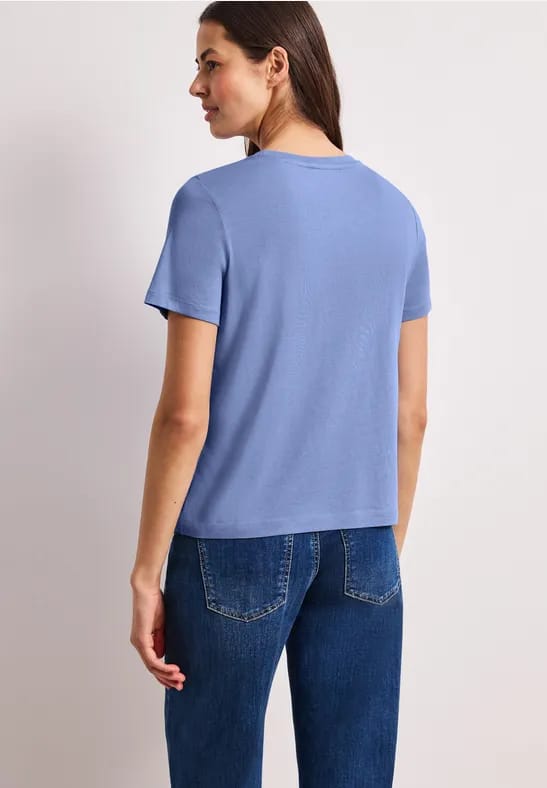 Shirt met ronde hals en hartdetail