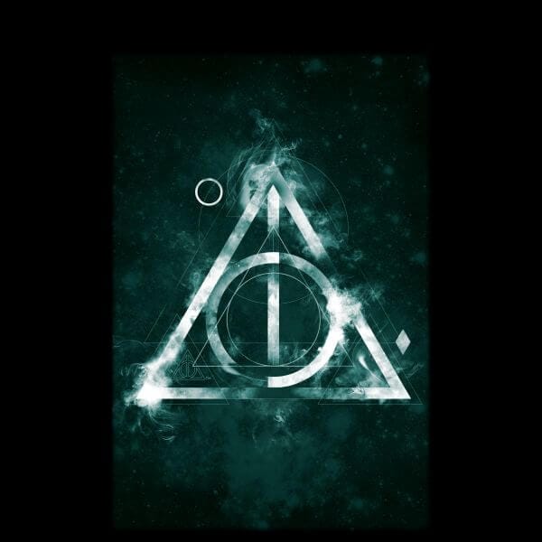 Harry Potter Hallows Painted dames t-shirt - Zwart - M