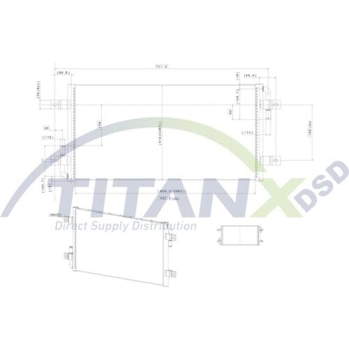 Radiator, motorkoeling TITANX RX129014