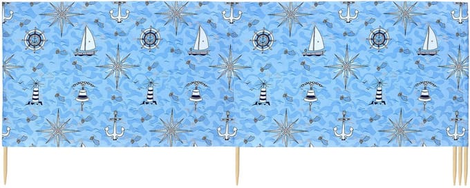 Garronda 4m Strand Windscherm Met Stokken - Windscherm Strand – Windscherm – Camping – Zee-64 - LA-EX-Wb-4m