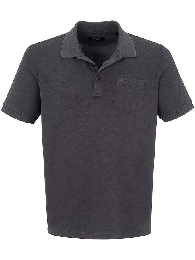 Poloshirt korte mouwen en borstzak Van Bugatti grijs