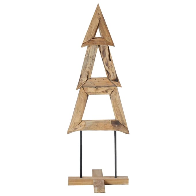 vidaXL Kerstboom Bruin 120 cm Massief teakhout