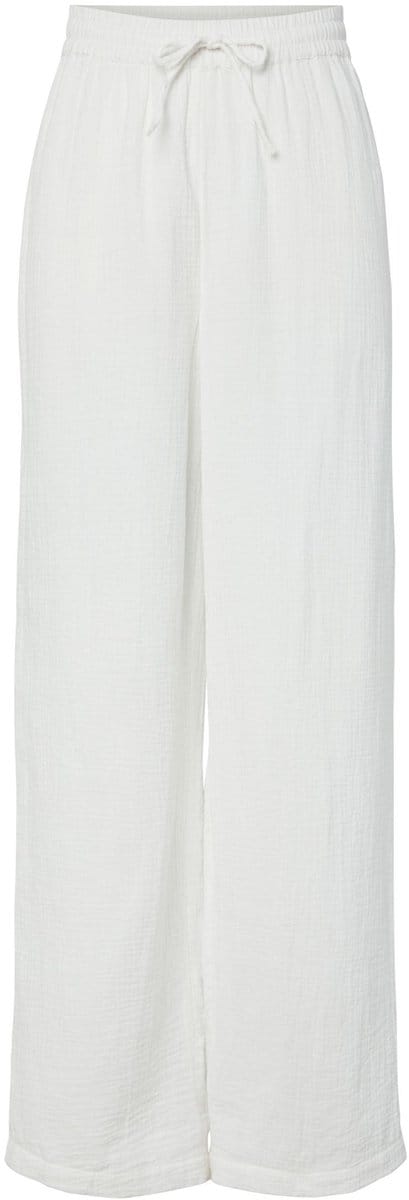 Pieces Wide leg broek PCSASTINA HW musselin