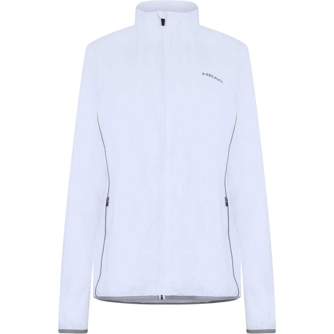 Head Dames Club Logo Volledige Ritssluiting Trainingsjack (Wit)