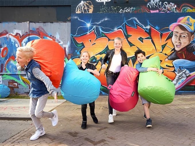 Sit&joy  Kinder Zitzak Stoel Bumba - Oranje