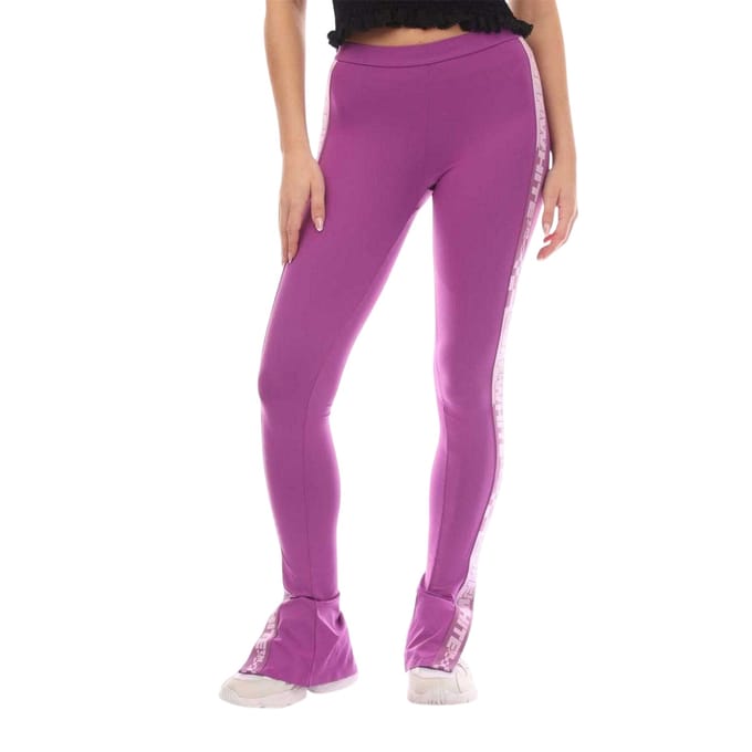 Off White Slanke legging met logo-streep voor dames (Roze)