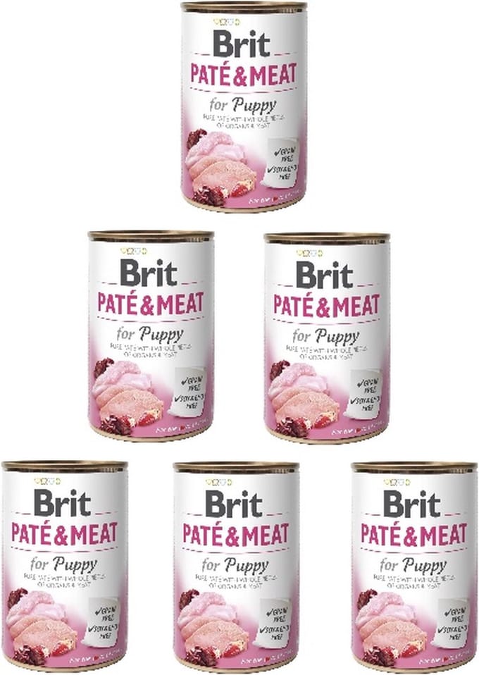 BRIT Pate & Meat Kip & Kalkoen - Puppy 6 x  400 gram