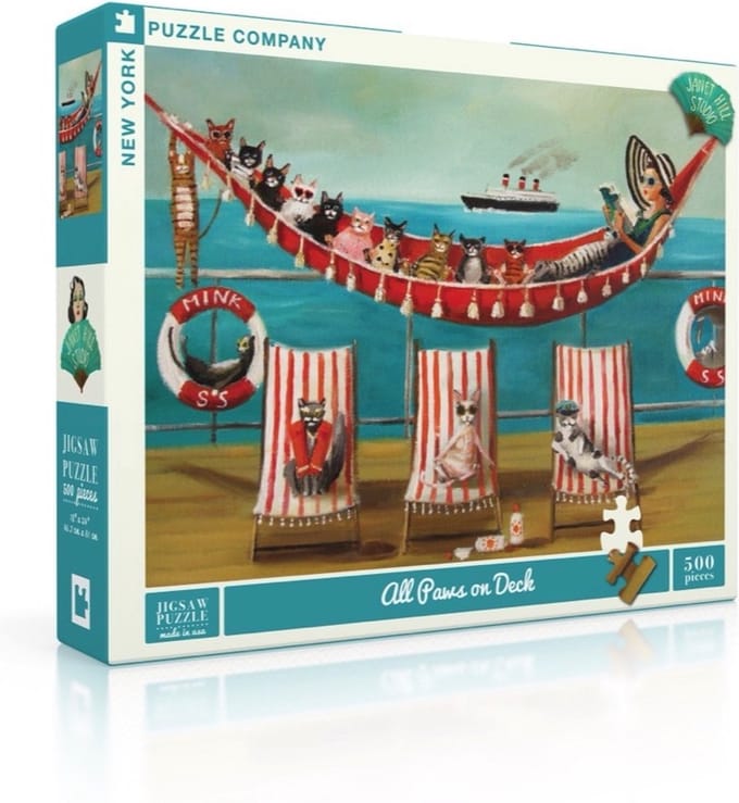 New York Puzzle Company Puzzel All Paws on Deck - 500 stukjes