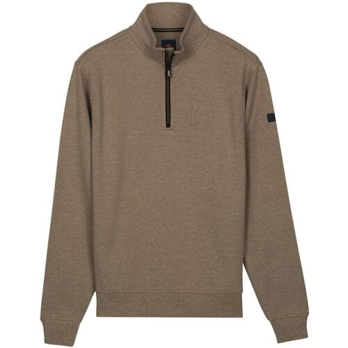 Baileys Trui Sweat Half Zip Subtle Faux Uni Two-Tone Taupe / male