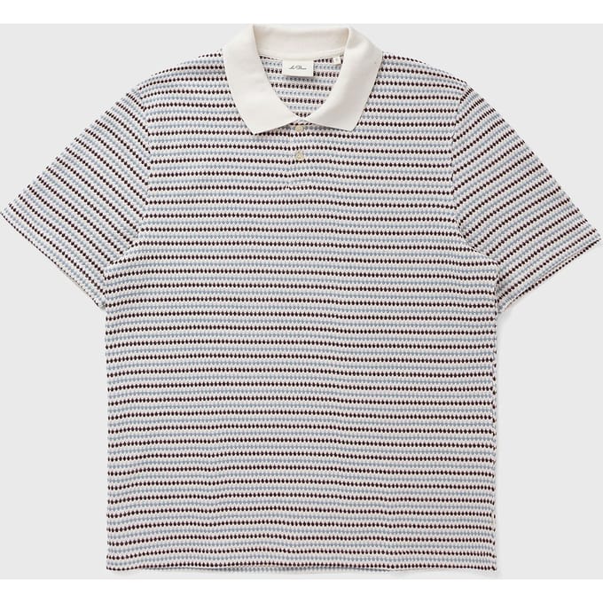 Knitted Stripe Polo