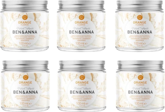 BEN&ANNA - Orange tandpasta met fluoride 100 ml - 6 Pak