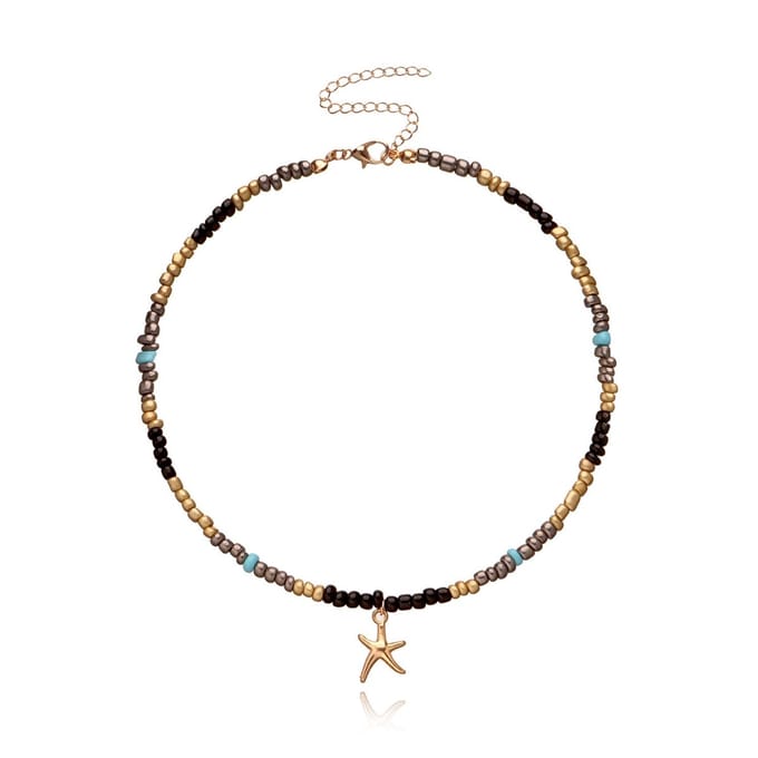 Jomide Choker Bohemian Zeester - Goudkleurig