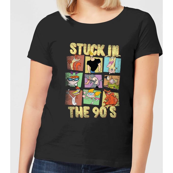 Cartoon Network Stuck In The 90s Women's T-Shirt - Black - L