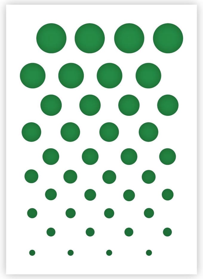 QBIX Stippen Patroon Sjabloon - A4 Formaat - Kunststof - Stencil