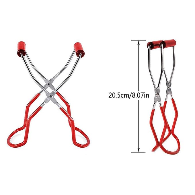 1X Inblikkende Jar Lifter Tang Jar Lifter Met Handgreep Antislip Clip rood