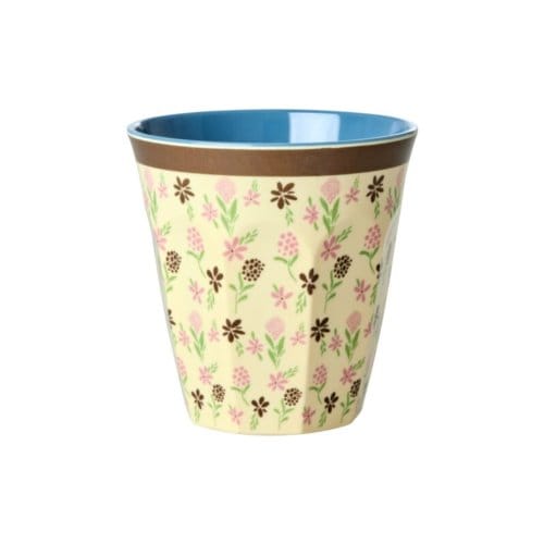 Rice melamine beker, hacienda flower print, medium 250 ml